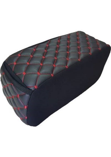 Kia Sorento 2002-2009 Kolçak Kol Dayama Üniversal Siyah Deri Kırmızı Desen fiyatları