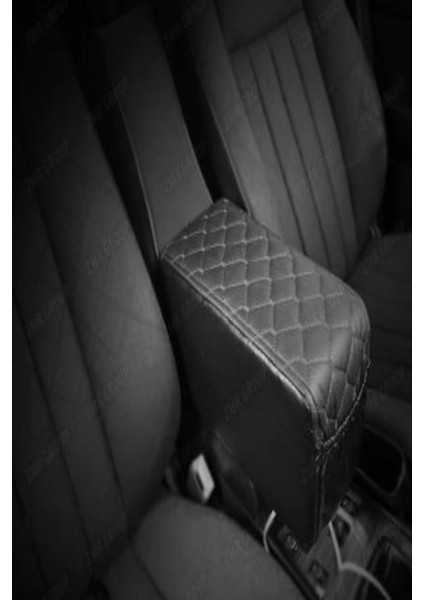 Volkswagen Cross Polo 2002-2009 Kolçak Kol Dayama Üniversal Gri Deri Gri Desen Montajsız Cepli indirimleri