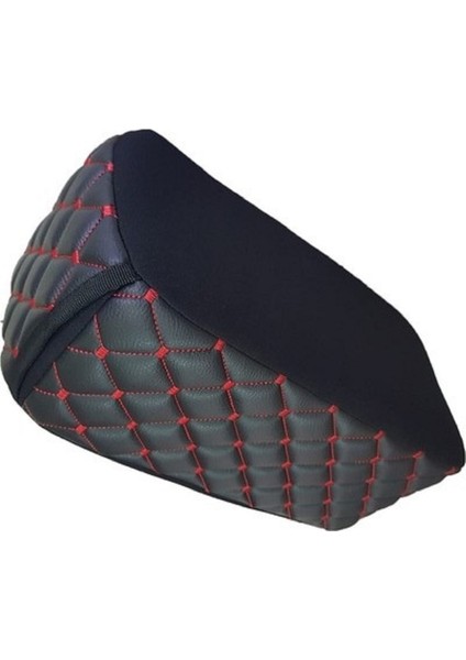 Kia Picanto 1 2004-2011 Kolçak Kol Dayama Üniversal Siyah Deri Kırmızı Desen modelleri