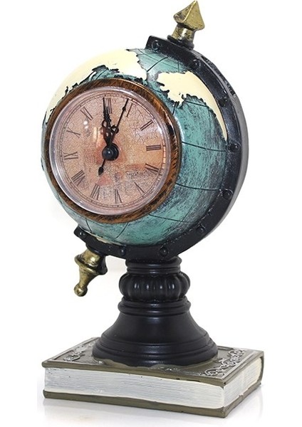 Saat Dünya Küre Modeli Dekoratif Saat