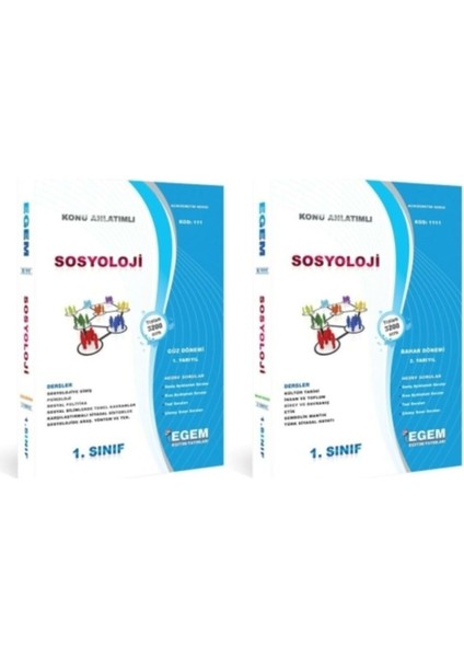 AÖF Sosyoloji 1. Sınıf Güz ve Bahar 1 ve 2 Dönem Konu Anlatımlı Soru Bankası