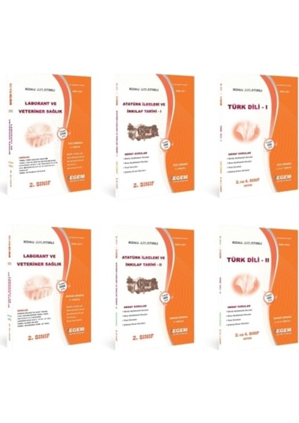 AÖF Laborant ve Veteriner Sağlık 2. Sınıf Güz ve Bahar Dön. 3 ve 4 Dön. Tam Set