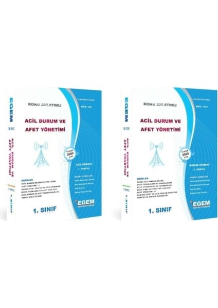 AÖF Acil Durum ve Afet Yönetimi 1. Sınıf 1 ve 2.dönem