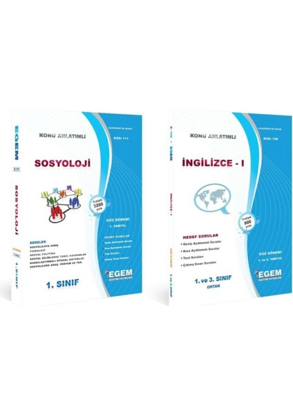 AÖF Sosyoloji 1. Sınıf Güz 1 Dönem Konu Anlatımlı Soru Bankası Set