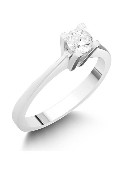 0,23CT Pırlanta Tektaş Yüzük - 18K