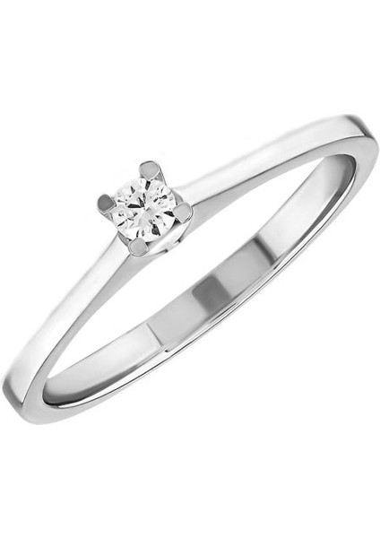 0,15CT Pırlanta Tektaş Yüzük- 8k