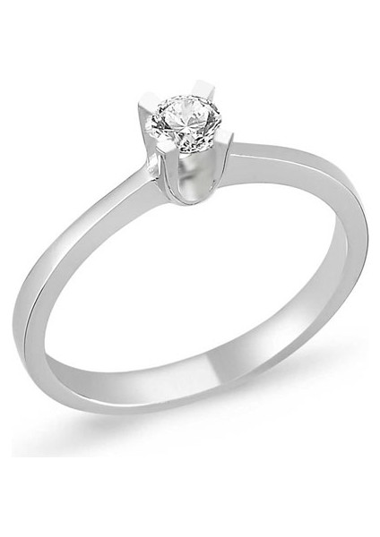 0.24CT Pırlanta Tektaş Yüzük - 18K
