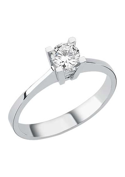 0.24CT Pırlanta Tektaş Yüzük - 18K