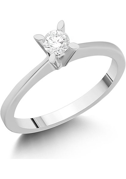 0.16CT Pırlanta Tektaş YÜZÜK-18K