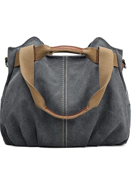 Kadın Casual Retro Retro Retro Hobo Tuval Günlük Cüzdan Üst Kolu Omuz Desteği Alışveriş Çantası (Yurt Dışından)