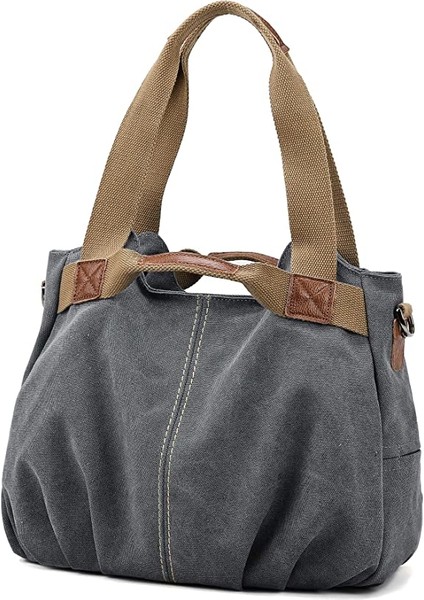 Kadın Casual Retro Retro Retro Hobo Tuval Günlük Cüzdan Üst Kolu Omuz Desteği Alışveriş Çantası (Yurt Dışından)