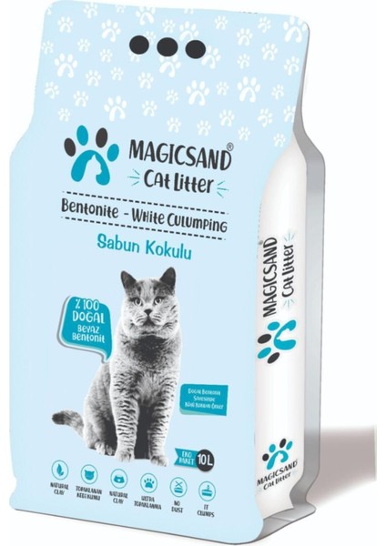 Cat Litter Sabunlu Kalın Taneli Kedi Kumu 15 Lt Marsilya Sabun Kokulu 10+5 Lt