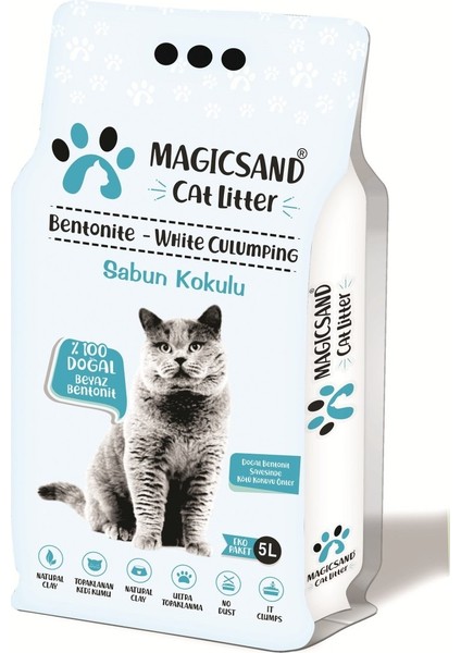 Cat Litter Sabunlu Kalın Taneli Kedi Kumu 15 Lt Marsilya Sabun Kokulu 10+5 Lt