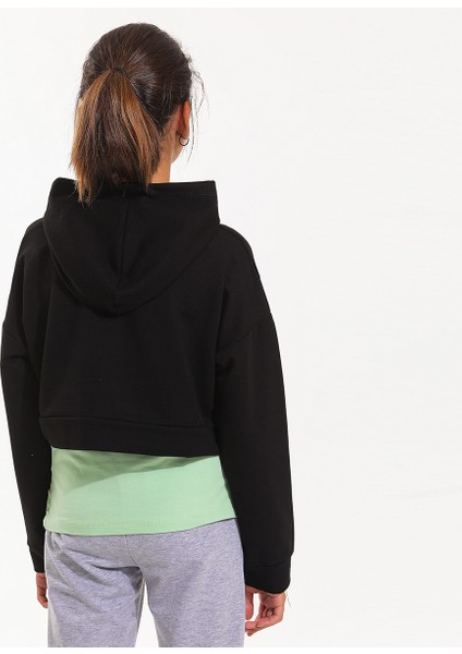 DUA Kız Çocuk Oversize Sweatshirt Siyah / Yeşil fırsatları