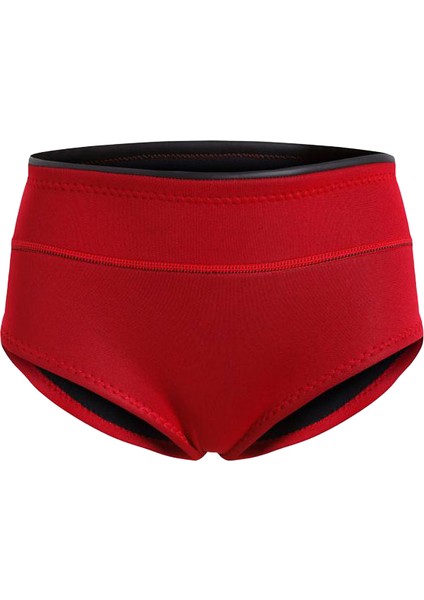 F Fityle Neopren Bikini Pantolon Şort Kırmızı (Yurt Dışından)