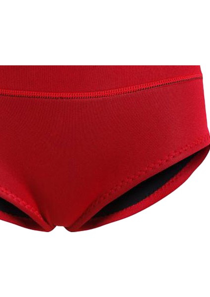 F Fityle Neopren Bikini Pantolon Şort Kırmızı (Yurt Dışından)