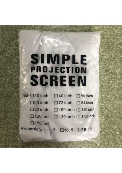 F Fityle 60 150 Inç Katlanabilir Projeksiyon Ekranı Hd Ev Sineması Açık Film Projeksiyonu - 150 In (332X187CM) 16: 9 (Yurt Dışından)