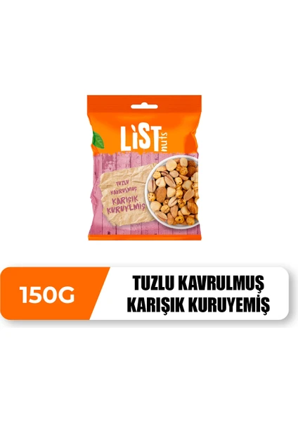 List Nuts Kavrulmuş Karışık Kuruyemiş 150 gr