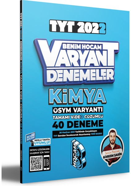 2022 TYT Kimya Tamamı Video Çözümlü 40 Deneme Sınavı