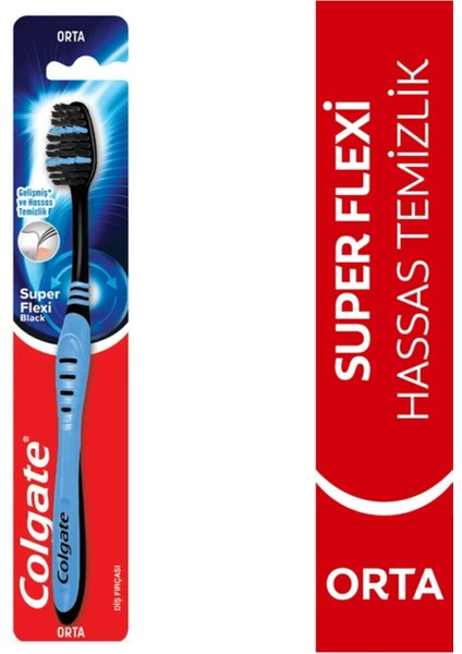 Super Flexi Diş Fırçası Siyah Tekli