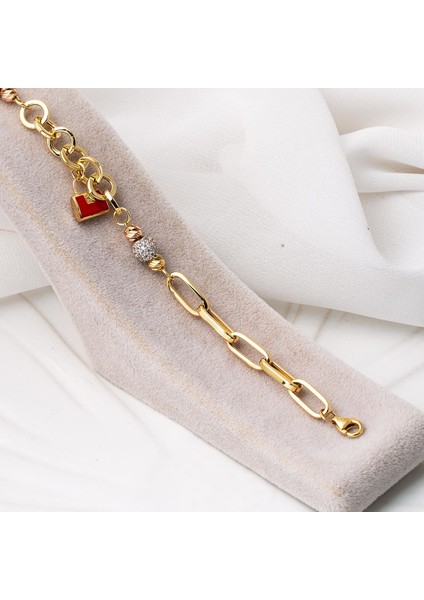 Kırmızı Çanta 14 Ayar Altın Bileklik fırsatları