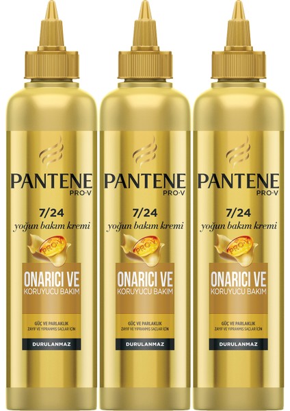 7/24 Anında Onarıcı ve Nemlendirici Saç Bakım Kremi 300 ml x 3 Adet