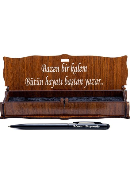 Kişiye Özel Mat Siyah Tükenmez Kalem