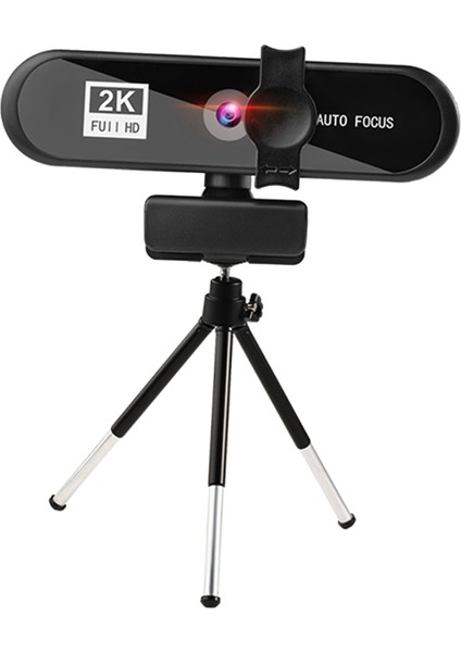 F Fityle 1080 P / 2 K / 4 K Hd Web Kamerası Web Kamera Mikrofon, Tak ve Oyun, Video Arama Kaydı ile Otomatikokus - 2k Siyah (Yurt Dışından)