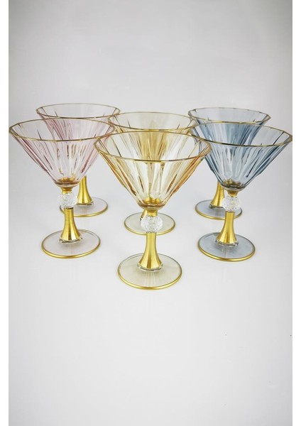 6'lı Altın Yaldızlı Lüsterli Dondurmalık - Sunum Kasesi indirimleri