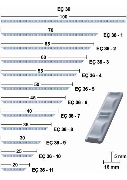 20 cm Esnek Mobilya Çıtası