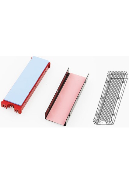 F Fityle Nvme M.2 2280 SSD W Termal Pad Vidaları-Kırmızı Için Alüminyum Soğutucu (Yurt Dışından) modelleri