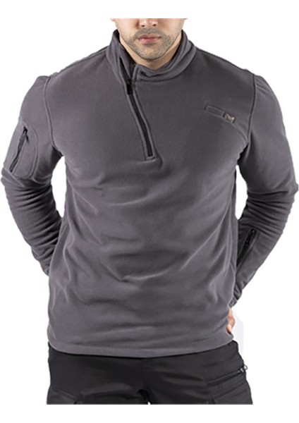 Tactical Giyim Outdoor Hiking Erkek Polar Kışlık Sweatshirt Tüylenmez POLSW01