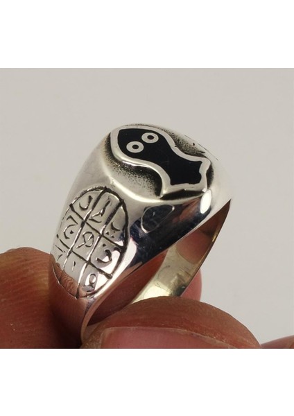 Nalı Şerif ve Ebced Figürlü Gümüş Erkek Serçe Parmak Yüzüğü fiyatları