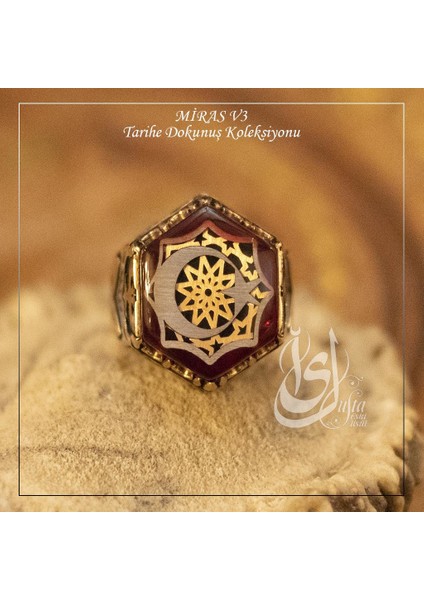Islam Usta Tasarımı Miras Model 3 Gümüş Erkek Yüzük