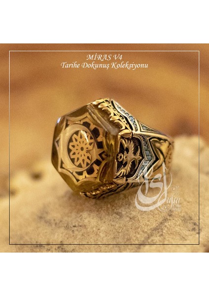 Islam Usta Tasarımı Miras Model 4 Gümüş Erkek Yüzük
