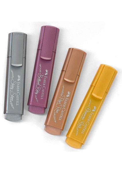Faber Castell Metalik Renkler Fosforlu Kalem 4 Renk