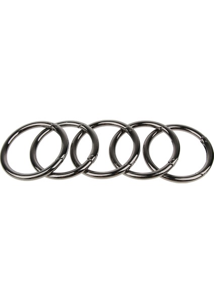 F Fityle 5x Yuvarlak Push Kapısı Yapış Açık Kanca Bahar Yüzük Anahtarlık Karabina Siyah Siyah 38MM (Yurt Dışından)