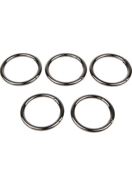 F Fityle 5x Yuvarlak Push Kapısı Yapış Açık Kanca Bahar Yüzük Anahtarlık Karabina Siyah Siyah 38MM (Yurt Dışından) fiyatları