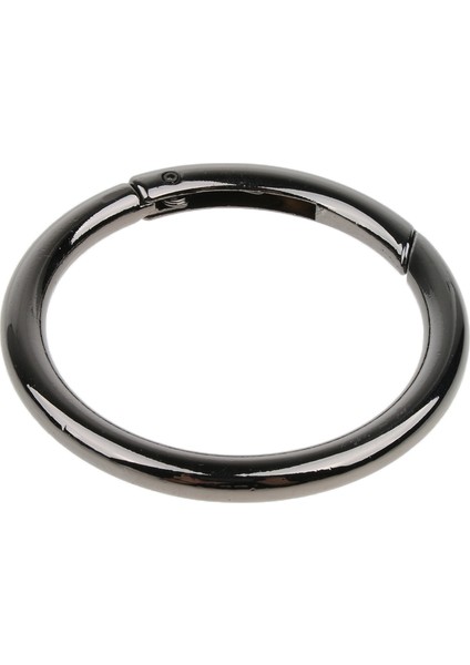 F Fityle 5x Yuvarlak Push Kapısı Yapış Açık Kanca Bahar Yüzük Anahtarlık Karabina Siyah Siyah 38MM (Yurt Dışından) modelleri