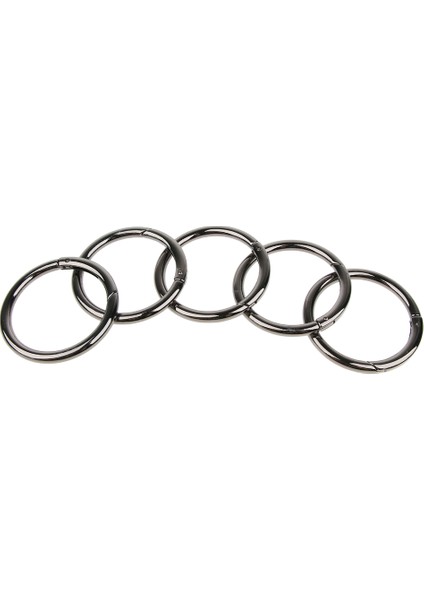 F Fityle 5x Yuvarlak Push Kapısı Yapış Açık Kanca Bahar Yüzük Anahtarlık Karabina Siyah Siyah 38MM (Yurt Dışından) fırsatları