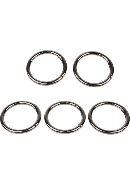 F Fityle 5x Yuvarlak Push Kapısı Yapış Açık Kanca Bahar Yüzük Anahtarlık Karabina Siyah Siyah 38MM (Yurt Dışından) indirimleri