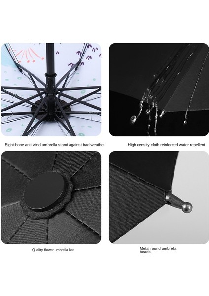 Otomatik Şemsiye Sevimli Baskı Tarzı 100 cm (Yurt Dışından)