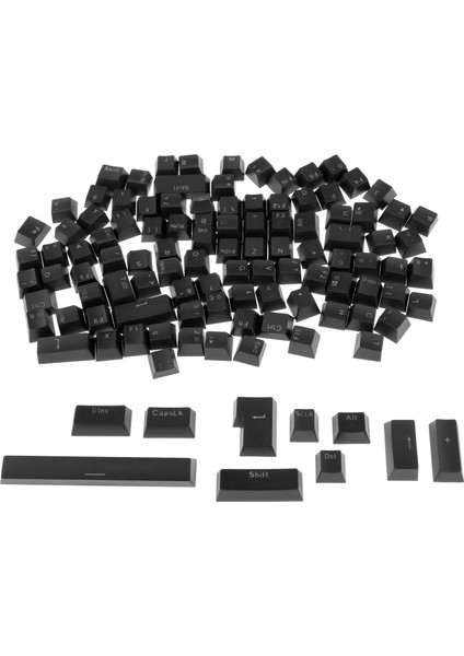 F Fityle Mekanik Klavye Siyah Için 108-KEY Abs Saydam Keycaps Anahtarı (Yurt Dışından)
