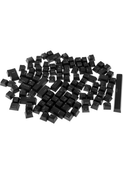 F Fityle Mekanik Klavye Siyah Için 108-KEY Abs Saydam Keycaps Anahtarı (Yurt Dışından)