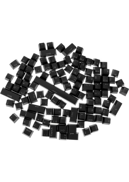 F Fityle Mekanik Klavye Siyah Için 108-KEY Abs Saydam Keycaps Anahtarı (Yurt Dışından)