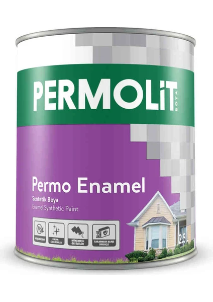 Permo Enamel Sentetik Yağlı  Boya Yeni Bayrak Kırmızı 0.25 Lt