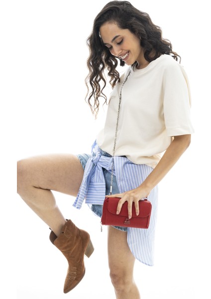 Benetton Kadın El Çantası Kırmızı BNT565 fiyatları