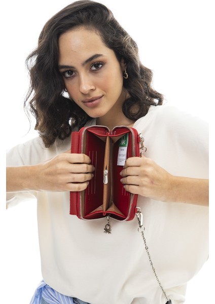 Benetton Kadın El Çantası Kırmızı BNT565 modelleri