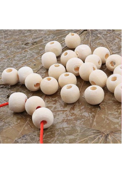 18 mm Ham Işlenmemiş Ahşap Boncuk - 100 Gram (±50 Adet )