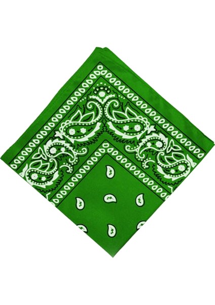 F Fityle Yenilik 100% Pamuk Baskı Kovboy Bandana Kafa Wrap Kafa Bileklik Yeşil (Yurt Dışından) fiyatları